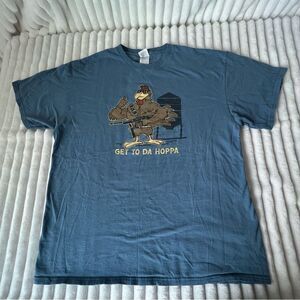 Get To Da Hoppa Delta Pro Weight T-Shirt Mens XL Blue